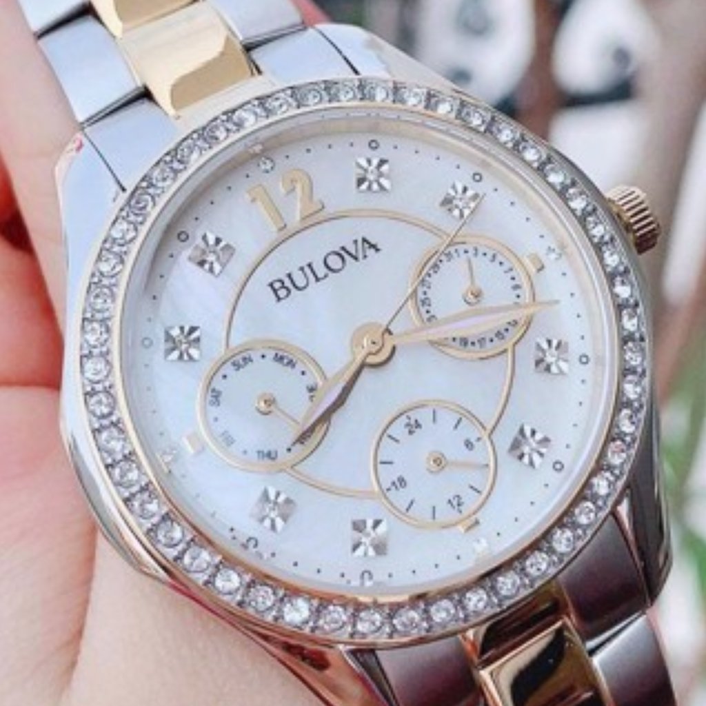 Bulova Ladies Diamond White Dial Watch New Bulova Ladies Diamond White Dial Watch New